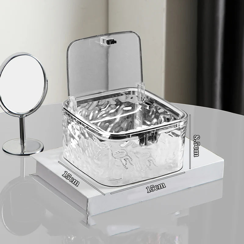 Hair Accessories Organizer Acrylic Storage Box Clear Hair Tie Organizer for Headband Laundry Pods Container Desktop Storage Box