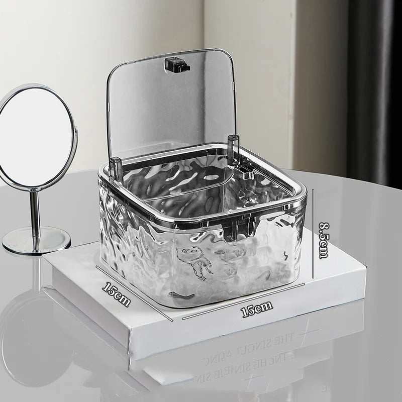 Hair Accessories Organizer Acrylic Storage Box Clear Hair Tie Organizer for Headband Laundry Pods Container Desktop Storage Box