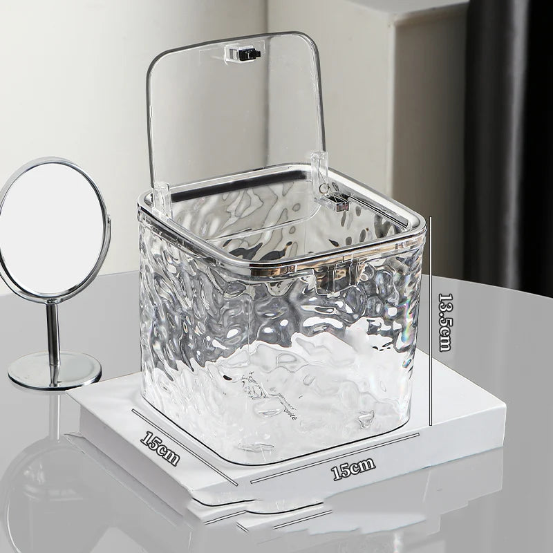 Hair Accessories Organizer Acrylic Storage Box Clear Hair Tie Organizer for Headband Laundry Pods Container Desktop Storage Box