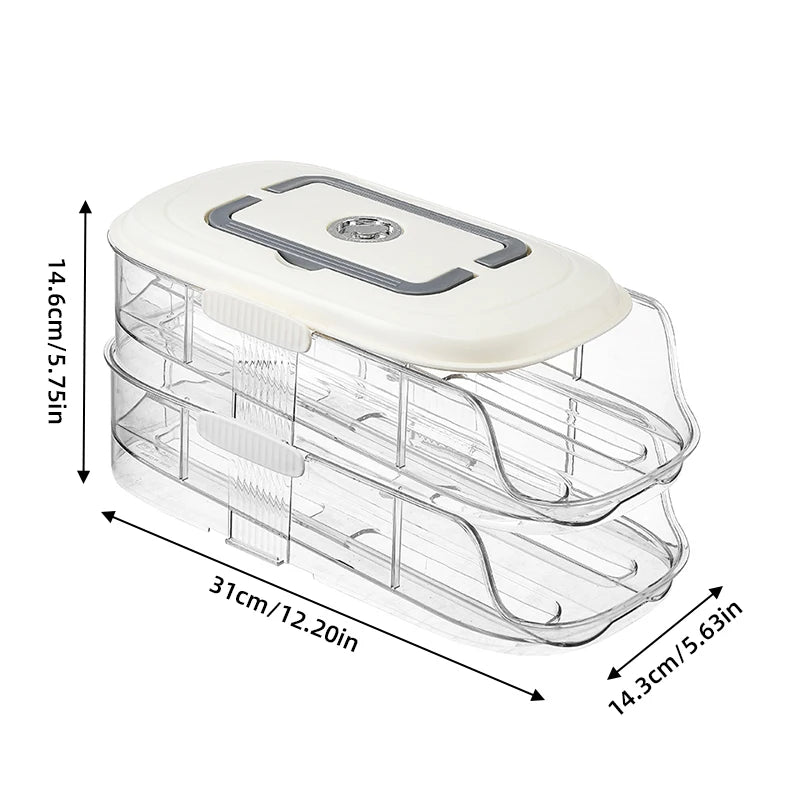 Multi layer combination automatic rolling egg box, refrigerator storage box dedicated side door egg tray,  refrigerator egg rack