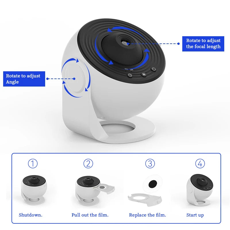Galaxy Night Light Projector – Harbor Home Utility
