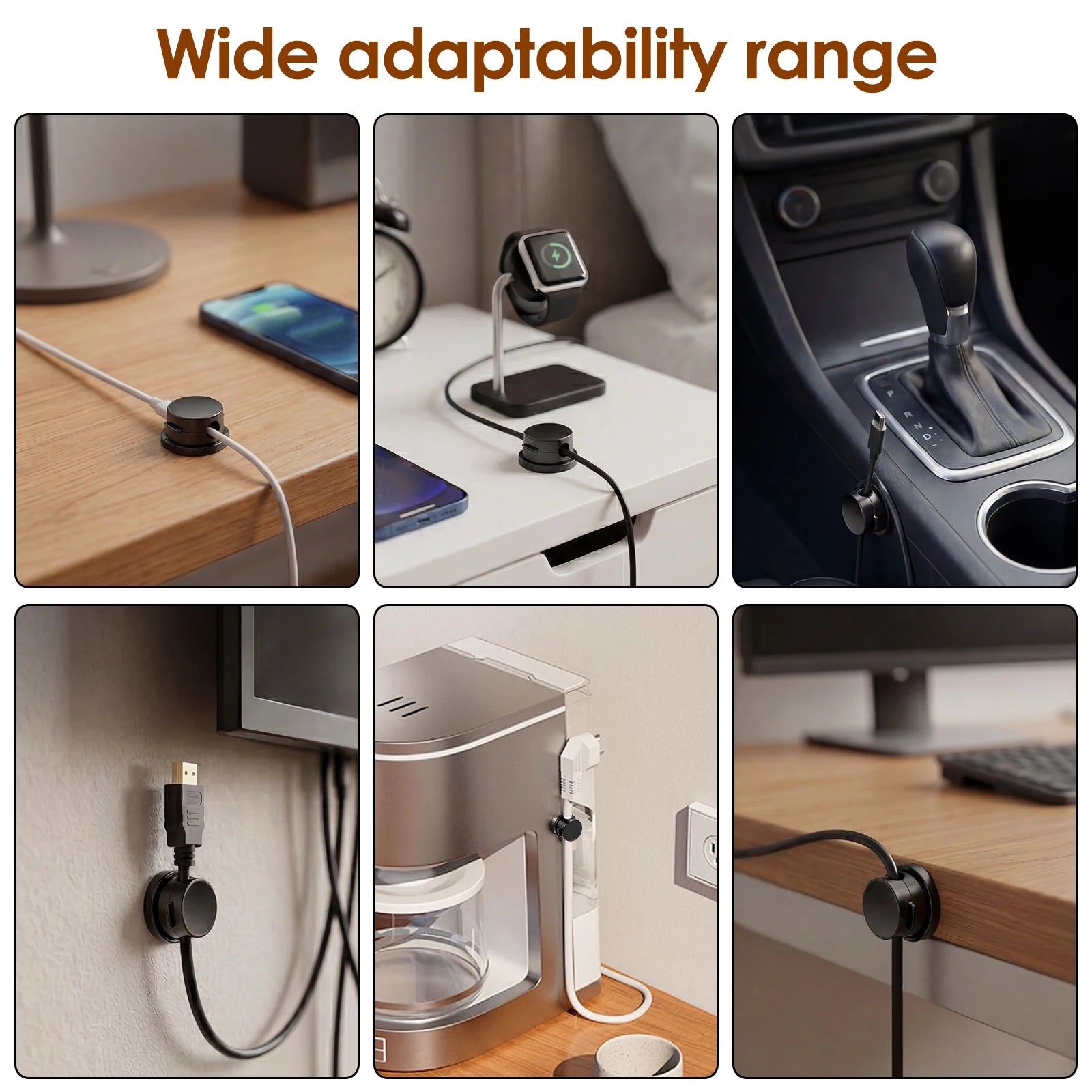 24 Pcs Magnetic Cable Clip Adhesive Wire Clip Cable Management Cord Organizer Wall-Mounted Wire Holder Keeper for Charger Wires
