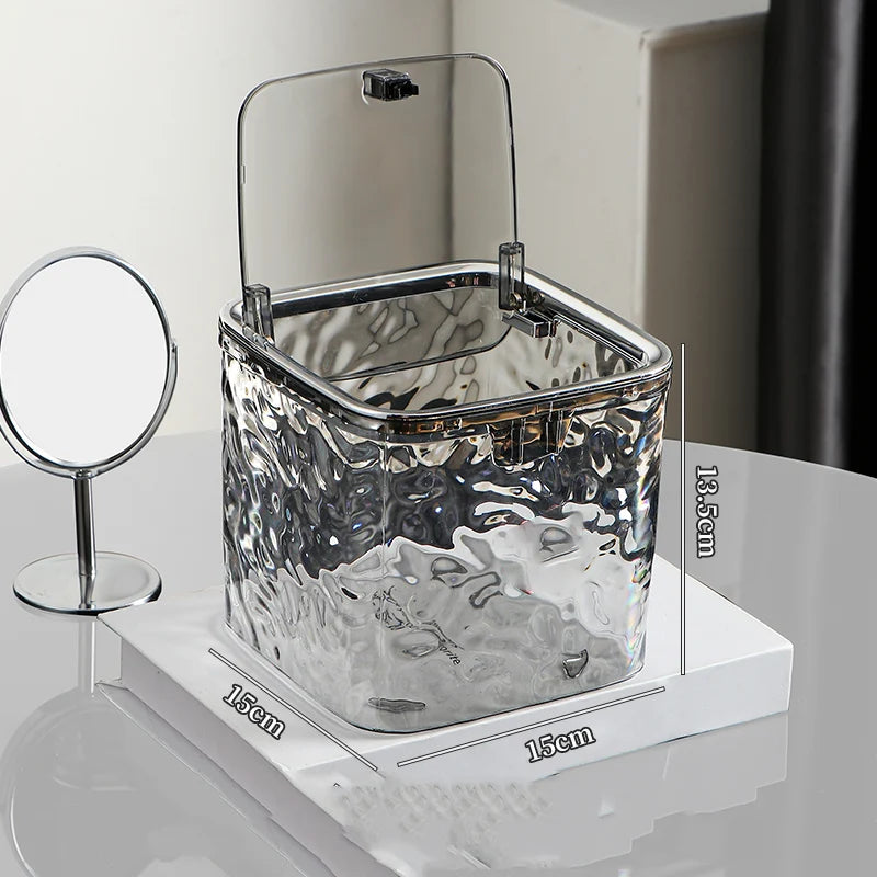 Hair Accessories Organizer Acrylic Storage Box Clear Hair Tie Organizer for Headband Laundry Pods Container Desktop Storage Box