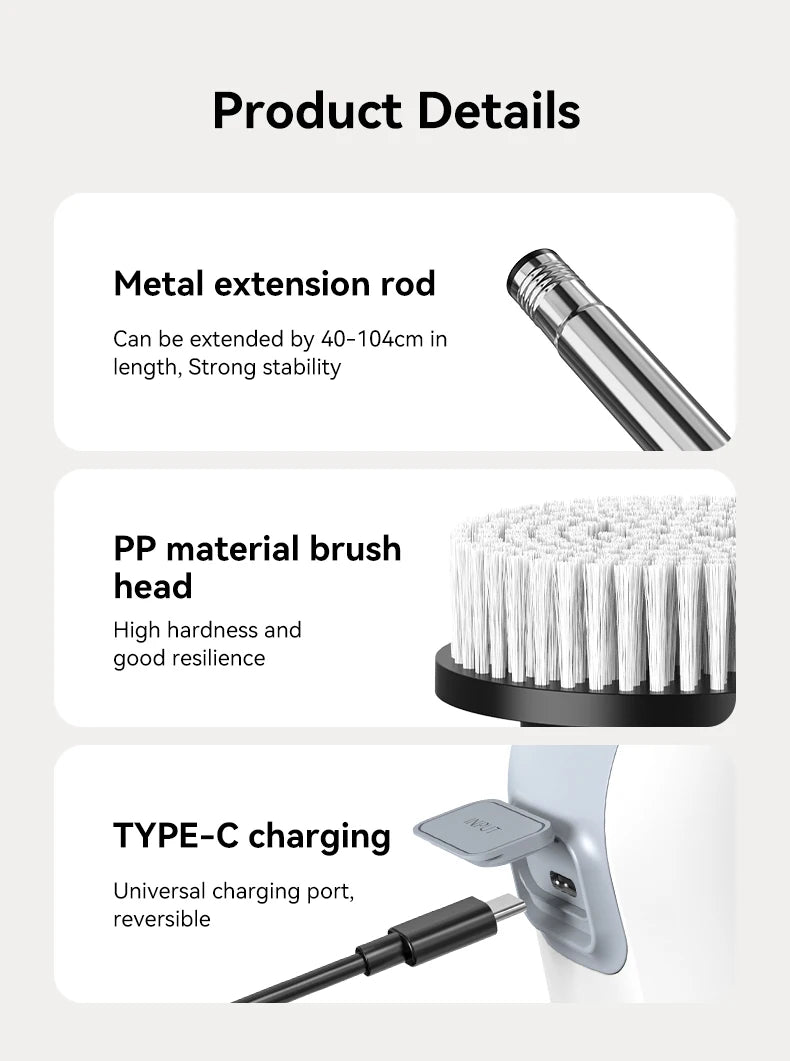 Cordless Electric Cleaning Brush 7-in-1 – Harbor Home Utility